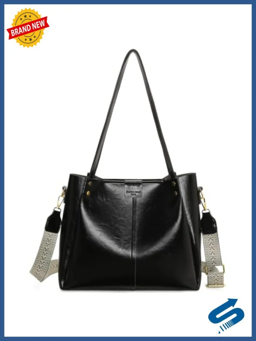 Women's Hobo Bag Faux Leather Shoulder Purse with Crossbody Straps